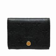 Pre-owned Leather wallets Louis Vuitton Vintage , Black , Dames