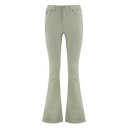 Hoge taille uitlopende jeans met metalen details Lois , Green , Dames