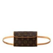 Pre-owned Canvas clutches Louis Vuitton Vintage , Brown , Dames