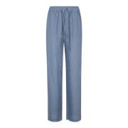 Heldere Blauwe Linnen Broek Made in Italy Fay , Blue , Dames