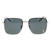 Klassieke Zwarte Zonnebril Saint Laurent , Gray , Unisex