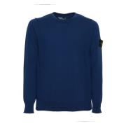 Blauwe Crew Neck Sweater Stone Island , Blue , Heren