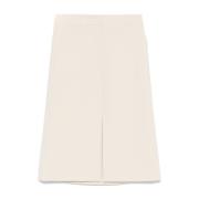 Beige Rok met Voorspleet Patrizia Pepe , Beige , Dames