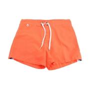 Heren Vetersluiting Velcro Shorts Sundek , Orange , Heren