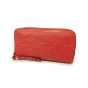 Pre-owned Leather wallets Louis Vuitton Vintage , Red , Dames