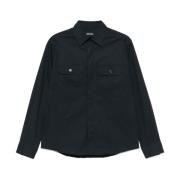 Navy Blue Button-Up Shirt Ermenegildo Zegna , Blue , Heren