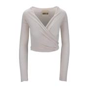 V-hals Wol Kasjmier Trui Aniye By , Beige , Dames