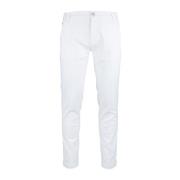 Heren Knoop Rits Broek PT Torino , White , Heren