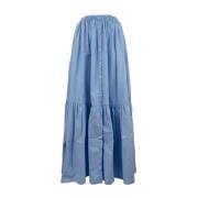 Katoenen Geknoopte Lange Rok Aniye By , Blue , Dames