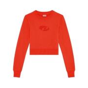 Rode Logo Cut Out Sweatshirt Diesel , Red , Dames