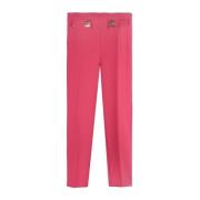 Gouden Rits Taps Toelopende Broek Elisabetta Franchi , Pink , Dames