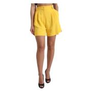 Bermuda Shorts met hoge taille in zonnig geel Dolce & Gabbana , Yellow...