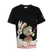 Looney Tunes Cartoon Print T-shirt Gcds , Multicolor , Heren