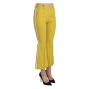 Gele Chique Flared Broek voor Elegante Avonden Dolce & Gabbana , Yello...