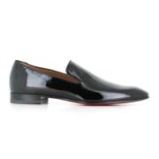 Zwarte Lakleren Loafer Schoen Christian Louboutin , Black , Heren