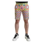 Kleurrijke Carretto Print Bermuda Shorts Dolce & Gabbana , Multicolor ...