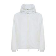 Sportieve Hooded Windbreaker Jas Kiton , White , Heren