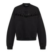 Sweatshirt met kristallen Dsquared2 , Black , Heren