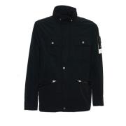 Zwarte field jacket voor heren Stone Island , Black , Heren