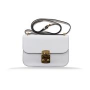 Leren Dames Schoudertas Snap Sluiting Miu Miu , White , Dames