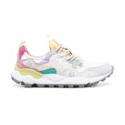 Paarse en Witte Sneakers voor Vrouwen Flower Mountain , Multicolor , D...