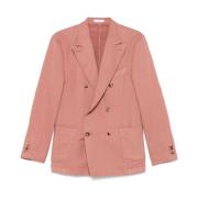 Mauve Double-Breasted Blazers Boglioli , Pink , Heren