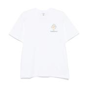 Wit Logo Print Crew Neck T-shirt Casablanca , White , Heren