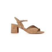 Beige Suède Gekruiste Band Sandalen DEL Carlo , Beige , Dames