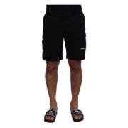 Elegante MainLine Zwarte Shorts Dolce & Gabbana , Black , Heren