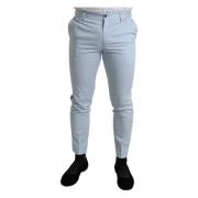 Hemelsblauwe Skinny Broek Dolce & Gabbana , Blue , Heren