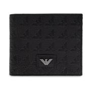 Leren portemonnee Emporio Armani , Black , Heren