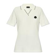 Polo met logo Moncler , Beige , Dames