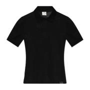 Kanten Polo Courrèges , Black , Heren