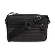 Schoudertas met monogram Emporio Armani , Black , Heren