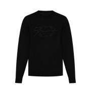 Zwarte Wol Crew Neck Sweater Givenchy , Black , Heren