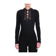 Ronde Hals Shirt Ermanno Scervino , Black , Dames