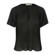 Elegante Geplooide Top Zwart InWear , Black , Dames