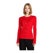 Zachte Lope Gebreide Vest in Mars Rood RUE de Femme , Red , Dames