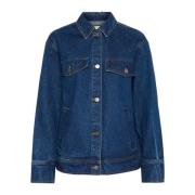 Denimjack met klepzakken Saint Tropez , Blue , Dames