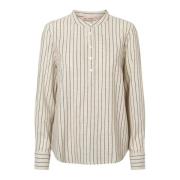 Klassieke Dot Shirt met Elegante Details RUE de Femme , Beige , Dames