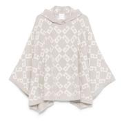 Beige Hooded Poncho Givenchy , Beige , Dames