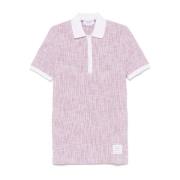 MultiColour Polo Jurk met Logo Patch Thom Browne , Multicolor , Dames