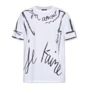 T-shirt met print Balmain , White , Heren