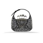 Studded Leren Schoudertas Magnetische Sluiting Alexander McQueen , Bla...