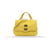 Leren schoudertas voor dames Girello Zanellato , Yellow , Dames