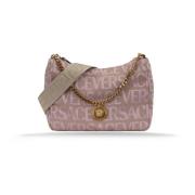 Stijlvolle schoudertas voor dames met leren afwerking Versace , Pink ,...