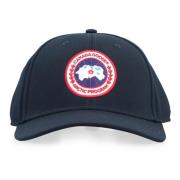 Logo Baseball Cap Polyester Verstelbaar Canada Goose , Blue , Heren