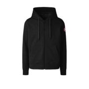 Zwarte katoenen sweatshirt met rits Canada Goose , Black , Heren