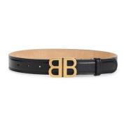 Zwart Leren Riem Stijlvol Ontwerp Balenciaga , Black , Dames