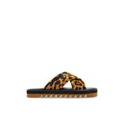 Sneak-Elyse platform slides Stella McCartney , Brown , Dames